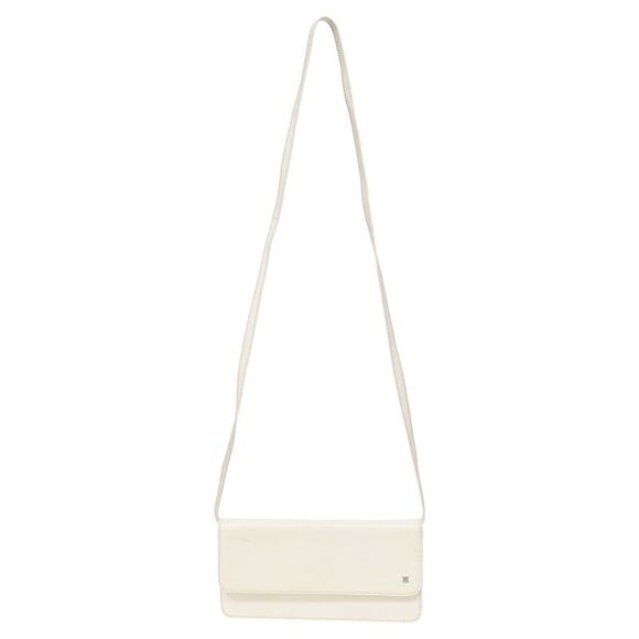 Celine Mini Logo Crossbody Bag in White Leather - Picture 1 of 8